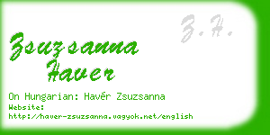 zsuzsanna haver business card