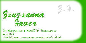 zsuzsanna haver business card